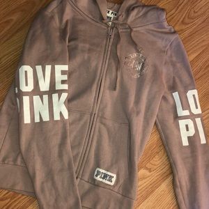 Pink zip up hoodie